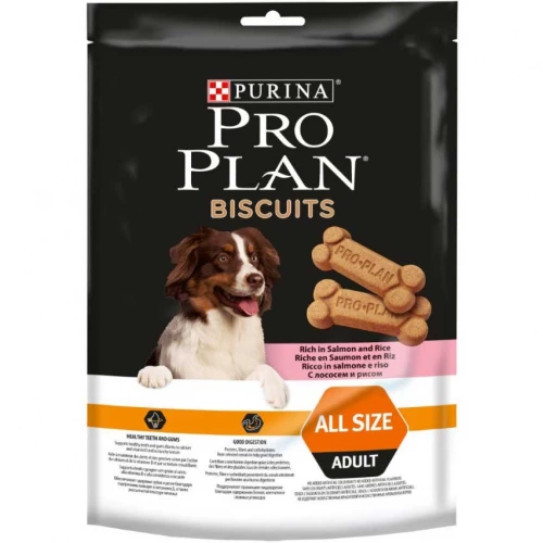 Purina Pro Plan Biscuits Adult All Size - печенье Пурина Про План с лососем и рисом для собак