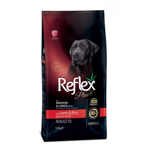 Reflex Plus Dog - сухий корм Рефлекс Плюс з ягням та рисом для собак середніх та великих порід