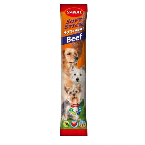 Sanal Soft Sticks Beef - колбаски Санал с говядиной для собак