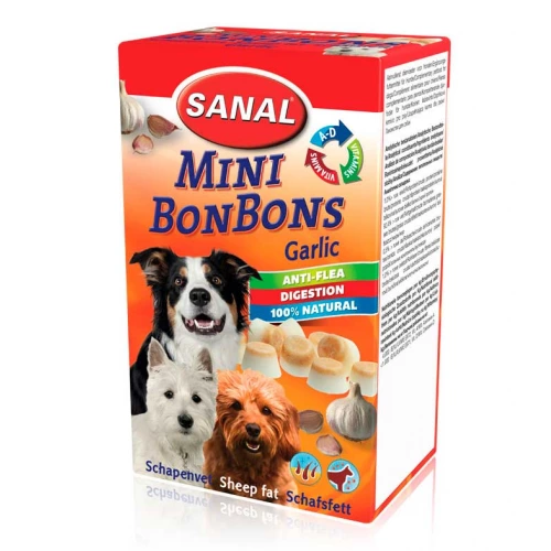 Sanal Dog Mini Sheepfat Bonbons Garlic - витаминизированная добавка Санал с чесноком
