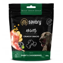 Savory Dog Crunchy Snacks - хрусткі ласощі Сейворі з кроликом та горобиною для собак
