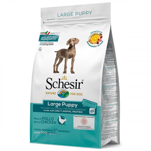 Schesir Dog Large Puppy - сухий корм Шезір з куркою для цуценят великих порід