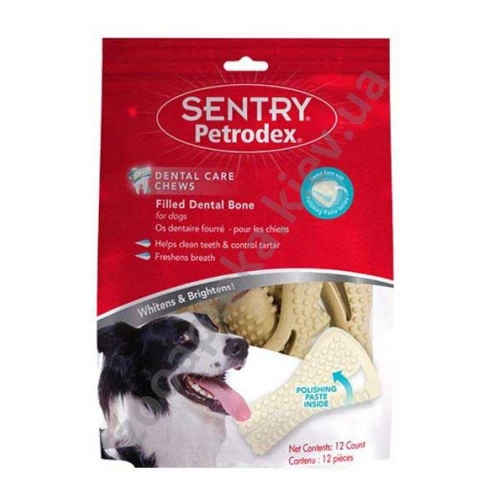 Sentry Petrodex - косточки с адгезивной зубной пастой Сентри для собак всех пород
