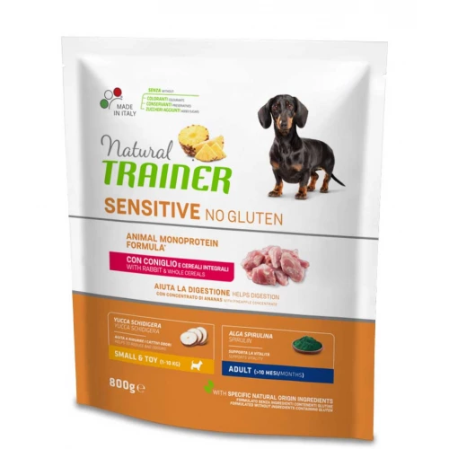 Trainer Natural Sensitive No Gluten Mini Rabbit - корм Трейнер с кроликом для собак мелких пород