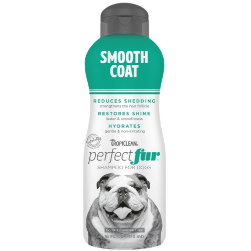 TropiClean Perfect Fur Smooth Coat - шампунь Тропиклин для собак с гладкой шерстью