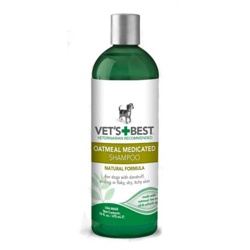 Vets Best Oatmeal Medicated Shampoo - шампунь Вет Бест від лупи для собак