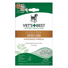 Vets Best Flea and Tick Spot-On Bottle - капли Вэт Бест от блох и клещей для собак