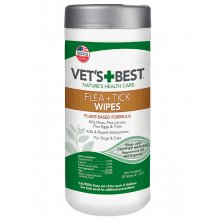 Vets Best Flea and Tick Wipes - салфетки Вэт Бест для дополнительной защиты от насекомых
