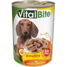 VitalBite - консервы ВиталБит с птицей в желе для собак