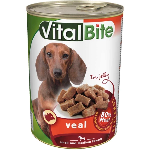 VitalBite - консерви ВіталБайт з телятиною в желе для собак