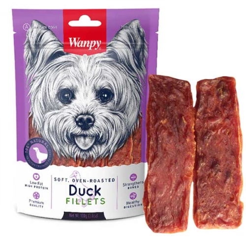 Wanpy Soft Duck Fillets - м'які ласощі Ванпі з філе качки для собак