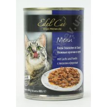 Edel Cat - консерви Едель, ніжні шматочки в соусі, з лососем і фореллю