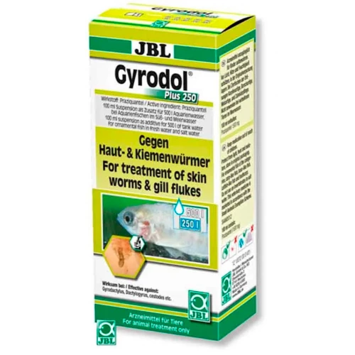 JBL Gyrodol Plus 250 - лекарство Гиродол Плюс от жаберных червей - дактилогирусов