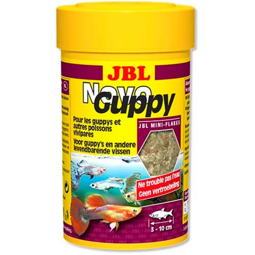 JBL Novo Guppy - корм Джей Бі Ес у вигляді пластівців для гуппі та інших живонароджених акваріумних риб