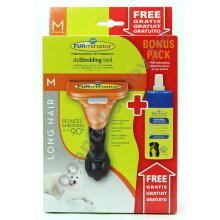 Furminator Long Hair M Bonus Pack - Фурминатор для длинношерстных кошек средних размеров и спрей