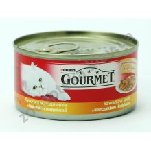 Gourmet Red - корм Гурмет Кусочки в подливке с курицей и индейкой для кошек