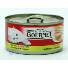 Gourmet Red - Гурмет кусочки в паштете с кроликом и печенью для кошек