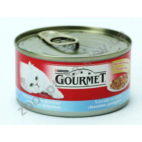 Gourmet Red - корм Гурмет шматочки у підливці з лососем і фореллю для кішок
