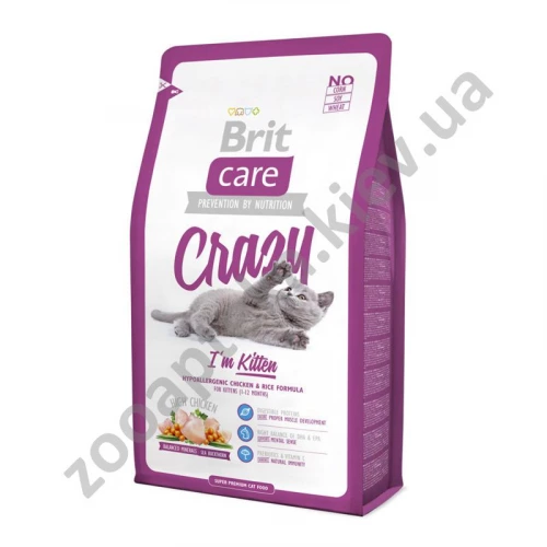 Brit Care Crazy Kitten - корм Бріт з куркою та рисом для кошенят