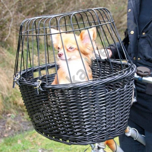 Trixie - плетеная корзина на руль велосипеда Трикси для собак