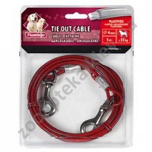 Karlie-Flamingo Tie Out Cable - поводок кабельный Карли-Фламинго для собак
