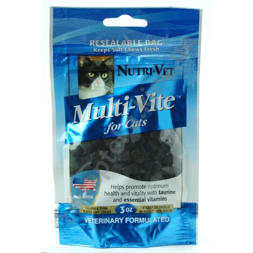 Nutri-Vet Multi-vit - вітаміни Нутрі-Вет з таурином і біотином для кішок