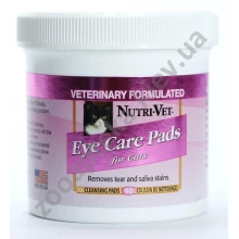 Nutri-Vet - вологі серветки Нутрі-Вет для видалення плям від сліз і слини для кішок