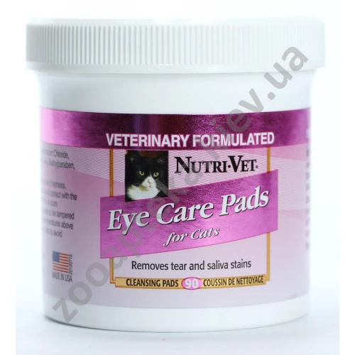Nutri-Vet - вологі серветки Нутрі-Вет для видалення плям від сліз і слини для кішок