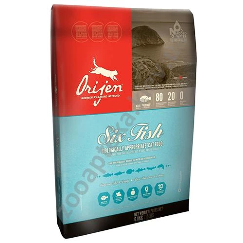 Orijen - корм Ориджен 6 видов рыб для кошек