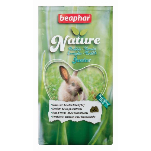 Beaphar Nature Junior - беззерновой корм Бифар с тимофеевкой для крольчат