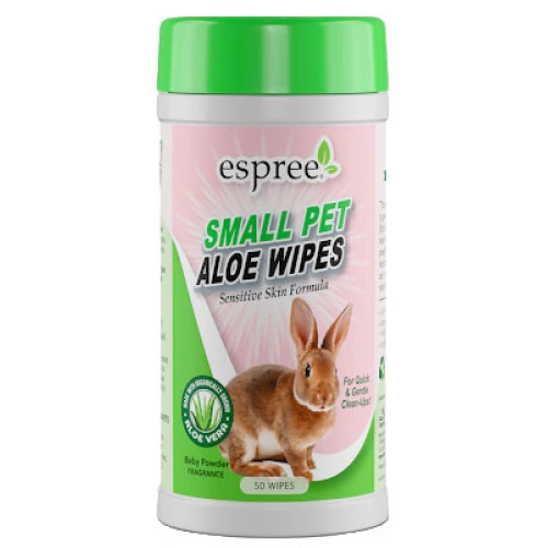 Espree Small Pet Aloe Wipes - влажные салфетки Эспри для груминга мелких животных