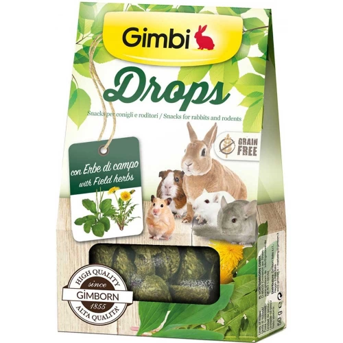 Gimbi Drops - ласощі Джимбі дропси з травами для гризунів