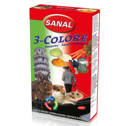 Sanal 3-Colore Drops - мультивитаминное лакомство Санал с разными вкусами для грызунов