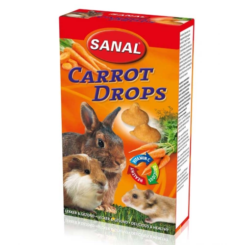 Sanal Carrot Drops - мультивитаминное лакомство Санал с морковью для грызунов