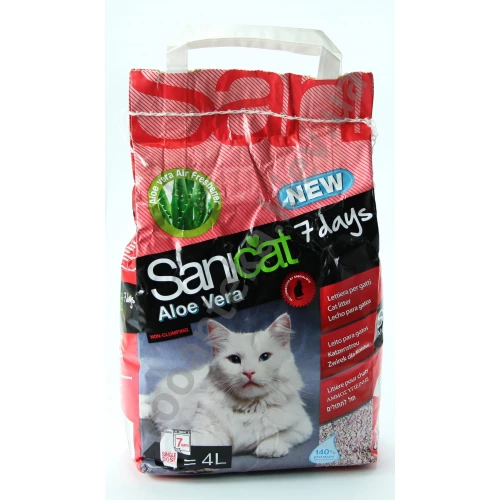 Sanicat Professional Aloe Vera 7 day - впитывающий наполнитель Саникет Алое Вера для кошачьего туале