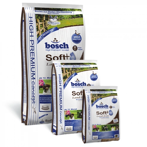 Bosch HPC Soft Land-Ente and Kartoffel - напіввологий корм Бош Софт з качкою і картоплею для собак
